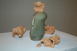 Ceramic works made during the camp by Sculptors