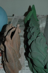 Ceramic works made during the camp by Sculptors
