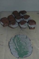 Ceramic works made during the camp by Sculptors