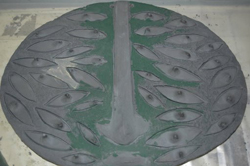 Ceramic works made during the camp by Sculptors