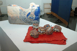 Ceramic works made during the camp by Sculptors