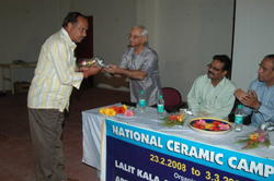 Felicitation ceremony on concluding day of ceramic camp