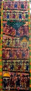 Patua painting on Santhal Tribal Dance