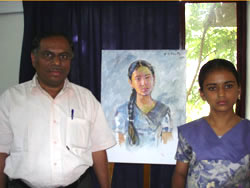 Live Portrait Painting demonstration by Ramakrishna Kamble