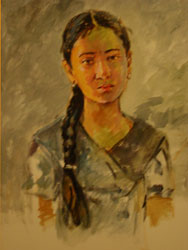 Live Portrait Painting demonstration by Ramakrishna Kamble