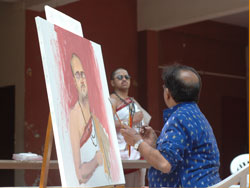 Live Portrait Painting demonstration by Suhas Bahulkar