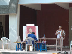 Live Portrait Painting demonstration by Suhas Bahulkar