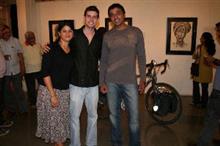 Anita, Jake and Avi, Jake's paragliding instructor from 2004