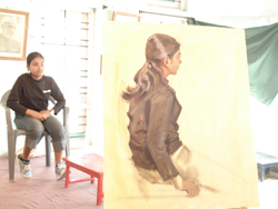 Portrait Painting Demonstration by Sanjay Shelar