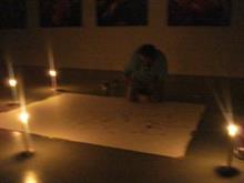 Earth Hour - Live painting by Sudhir Deshpande on 28th March 2009