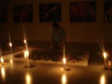 Earth Hour - Live painting by Sudhir Deshpande on 28th March 2009