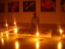 Earth Hour - Live painting by Sudhir Deshpande on 28th March 2009