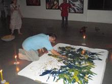 Earth Hour - Live painting by Sudhir Deshpande on 28th March 2009