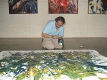 Earth Hour - Live painting by Sudhir Deshpande on 28th March 2009