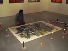 Earth Hour - Live painting by Sudhir Deshpande on 28th March 2009