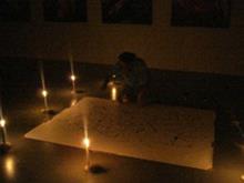 Earth Hour - Live painting by Sudhir Deshpande on 28th March 2009