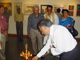 Lighting of the lamp by Dr.Vijay Bhatkar 