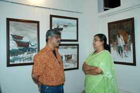 Inauguration of Exhibition by Chandramohan Kulkarni