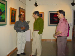 Inauguration of Exhibition of Weavings by Dinesh Kurekar