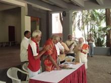 Felicitation of Artist Prof. D. S. Khatavkar