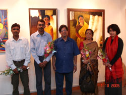 Artist Suhas Bahulkar with Artist group