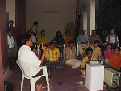 Shri. Ingalhalikar explaining the slides