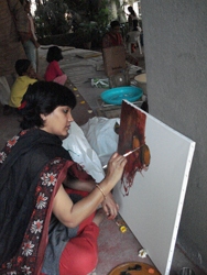 Live Painting & Sculpting by Women Artists