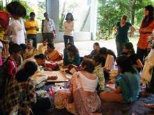 Mithila (Madhubani) Painting Demonstration by Shanti Devi