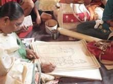 Mithila (Madhubani) Painting Demonstration by Shanti Devi