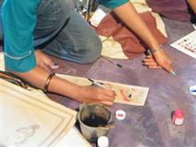 Mithila (Madhubani) Painting Demonstration by Shanti Devi