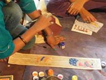 Mithila (Madhubani) Painting Demonstration by Shanti Devi