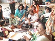 Mithila (Madhubani) Painting Demonstration by Shanti Devi
