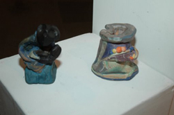 Ceramic works made during the camp by Sculptors