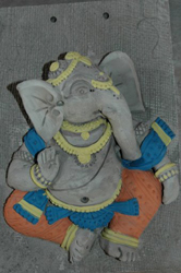 Ceramic works made during the camp by Sculptors