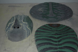 Ceramic works made during the camp by Sculptors