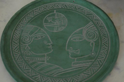 Ceramic works made during the camp by Sculptors