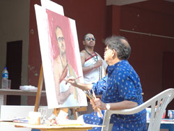 Live Portrait Painting demonstration by Suhas Bahulkar