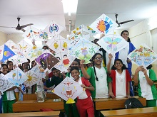 Art to Schools - Kite painting workshop by Chitra Vaidya