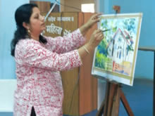 Art to Schools - Painting demonstration by Chitra Vaidya 