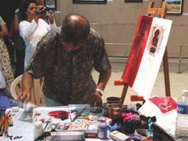 Demonstration of Acrylic painting by Suhas Bahulkar
