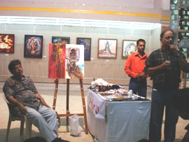 Demonstration of Acrylic painting by Suhas Bahulkar