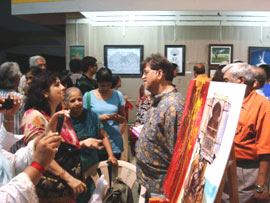Demonstration of Acrylic painting by Suhas Bahulkar