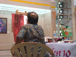 Demonstration of Acrylic painting by Suhas Bahulkar