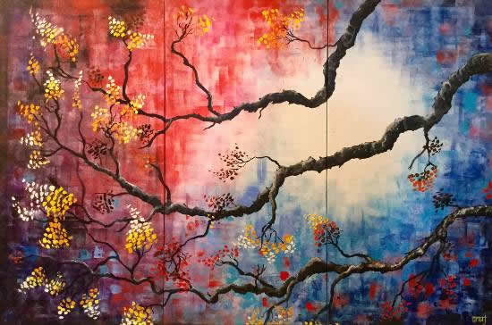 Fall of a Season - painting by Anuj Malhotra has been sold by Indiaart.com
