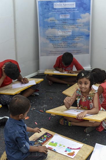 Khula Aasmaan stall - Exchange of ideas and collaborative working