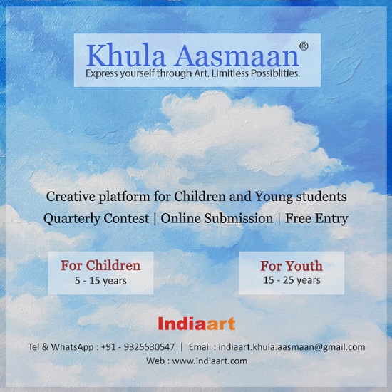 Last date for submission to this quarter of Khula Aasmaan art and photography contest - 30th June 2017