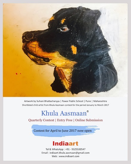 Shortlisted from Khula Aasmaan art contest - Painting by Suhani Bhattacharya of Pawar Public School, Pune