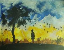 A new rise - everyday!, Painting by Dedeepya John