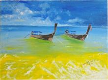 Sparkling Azure, Painting by Dedeepya John