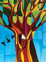 April Leaves, Painting by Raqesh Vashisth